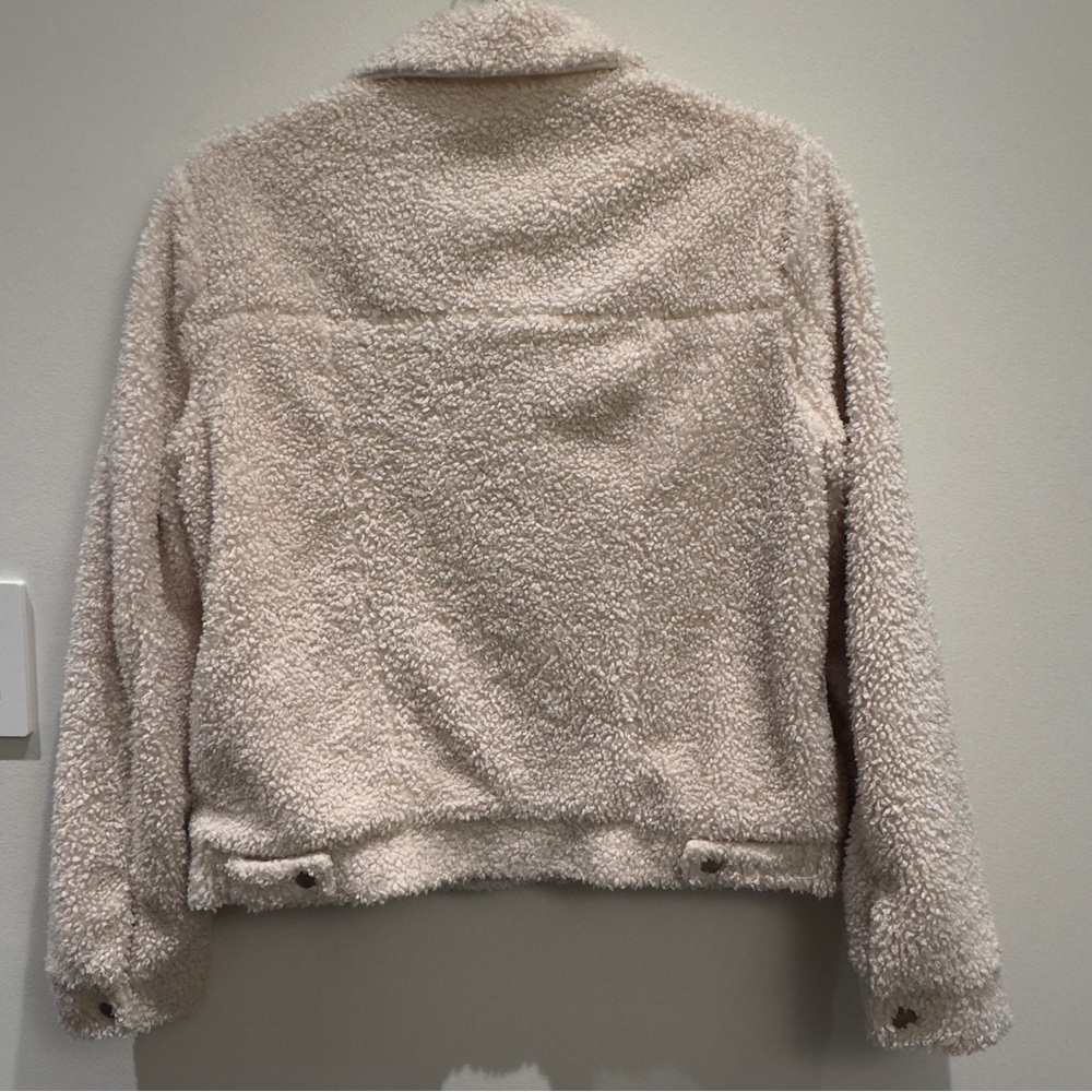 Sanctuary Women's Cream Sherpa Jacket Size Small - Picture 3 of 8